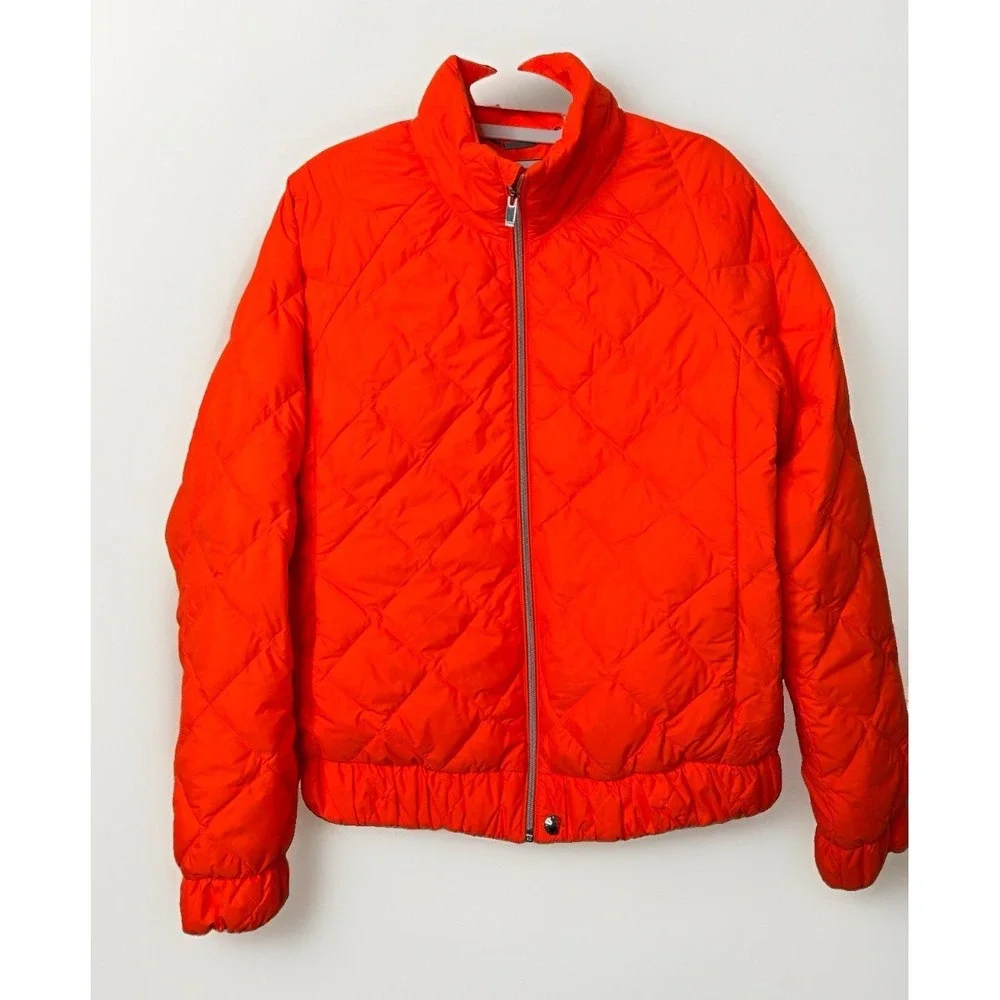 Polo Ralph Lauren Mens Performance Down Puffer Jacket Neon Orange Size Medium